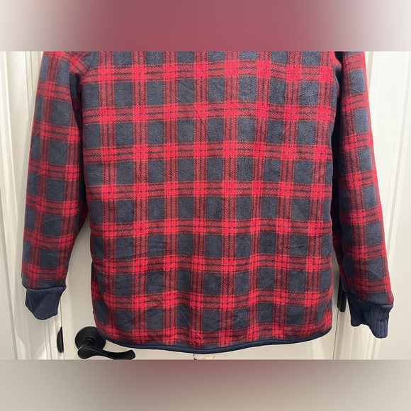 Jachs Girlfriend NY Womens Sherpa Fleece Cardigan Jacket Cabincore Plaid Medium - Picture 9 of 10